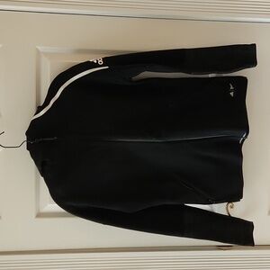 Adidas Zip front Hooded jacket  SIZE XS. Color Black